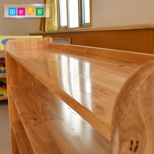 博苑幼儿园蒙氏教具柜实木收纳柜家庭玩具柜橡木教具架玩具架收纳 - 图1