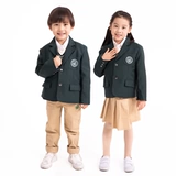 Осенняя униформа для раннего возраста, комплект, куртка, юбка, жилет, рубашка, 4 предмета