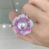 Natural Freshwater Edison Pearl Ring Full Round 15 Large