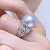 Comparable to Australian White Freshwater Pearl High Intensity Ring