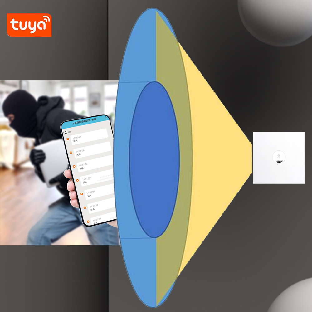 Tuya涂鸦智能人体存在ZigBee雷达波呼吸探测静止传感器86底盒联动 - 图0