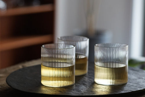 国内良品 日式 筋纹耐热玻璃 水杯 茶杯 酒杯 果汁杯 牛奶杯 咖啡 - 图0