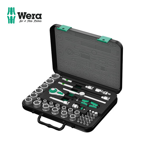 德国Wera Zyklop 8100 SB2  3/8英寸驱动 棘轮扳手套筒43件套 - 图3