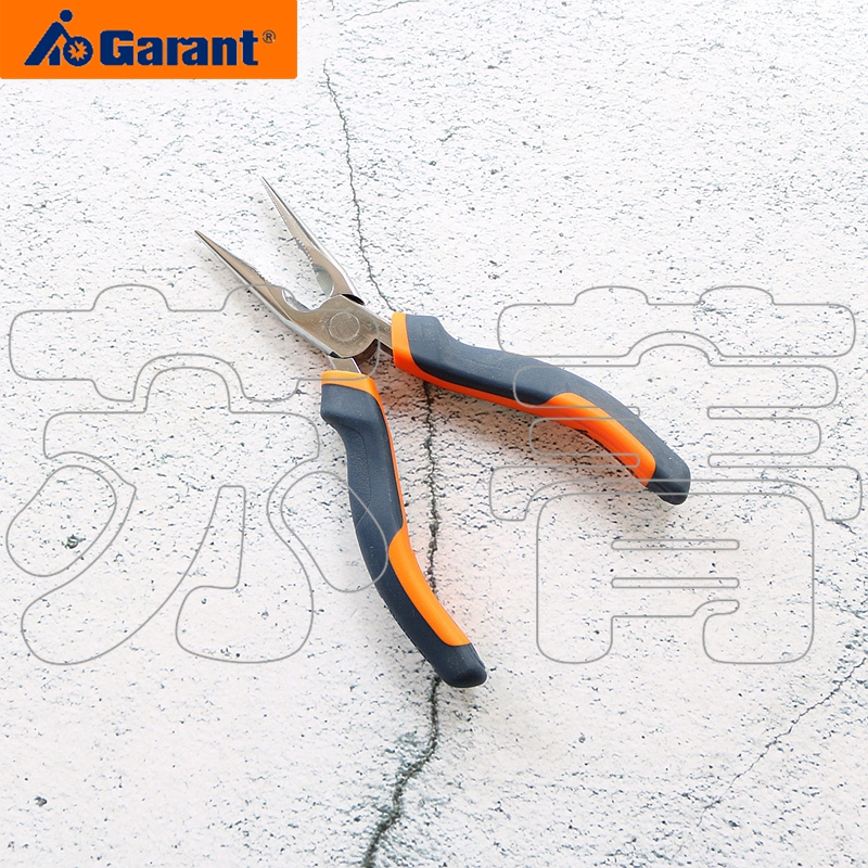 德国霍夫曼GARANT双色手柄平直尖嘴钳 镀铬 带手柄护套160mm200mm - 图2
