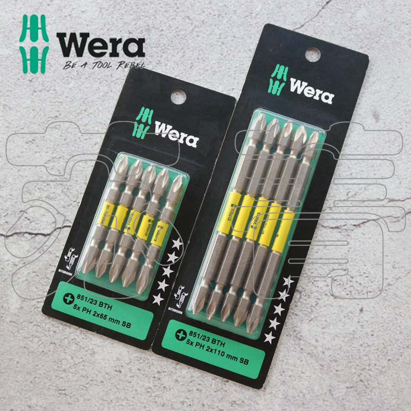 德国维拉 Wera 851/23 BTH 十字双头螺丝批头 PH2 全长65mm/110mm - 图0