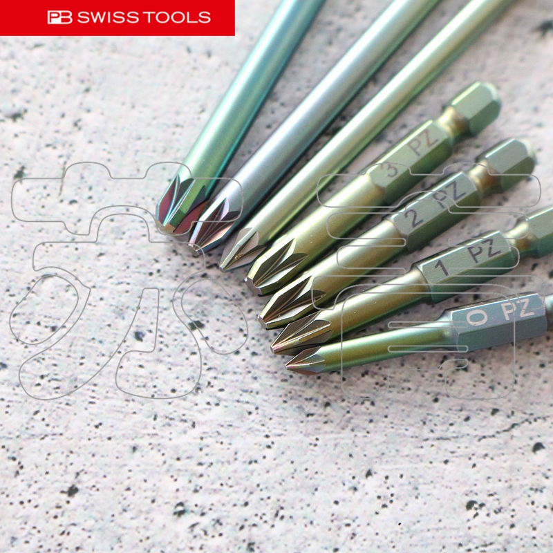 原装瑞士PB SWISS TOOLS 彩色米字批头 PB E6.192/E6L.192 系列 - 图0