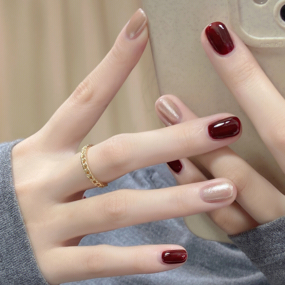 初秋新款手工假指甲贴片显白简约跳色美甲成品可穿戴新娘光疗甲片,淘宝优惠券,粉丝福利购,淘宝优惠卷