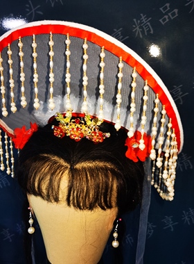 汉服旅拍帽子戏曲越剧黄梅戏盔帽