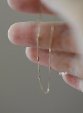 简约细闪一字链条可调节手链极简