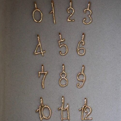 9K黄金 别致设计感 小心意数字K金吊坠挂坠 闺蜜 情侣款 日常百搭 - 图3