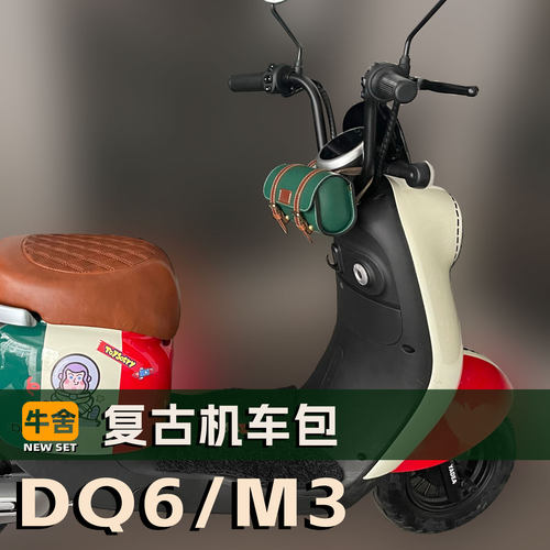 雅迪DQ6改装配件M3收纳包嘉陵coco复古装饰车包尾包装饰件储物箱 - 图2
