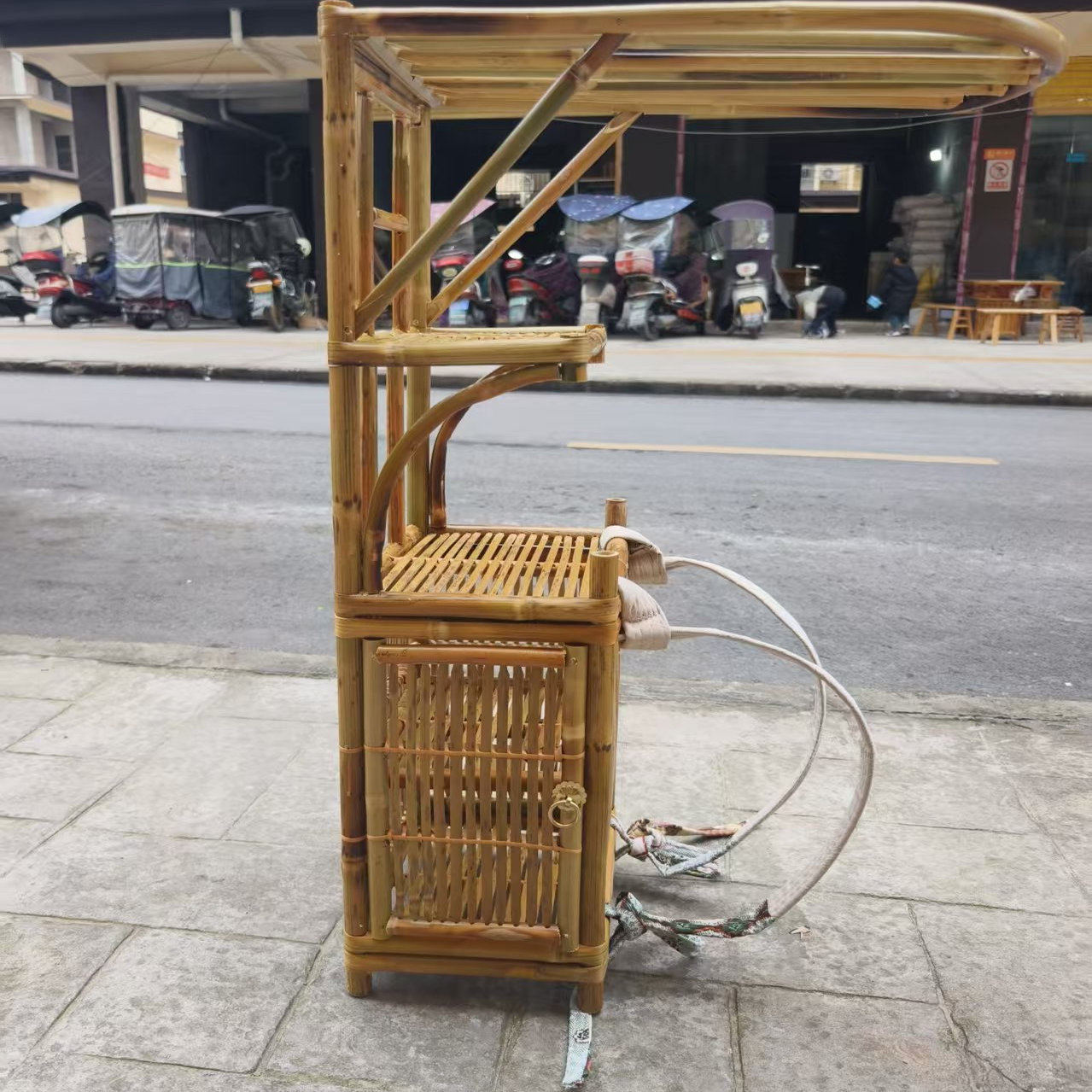 书生背篓竹制宁采臣古代背书箱广告背包移动售货背筐行脚僧人徒步,淘宝优惠券,粉丝福利购,淘宝优惠卷