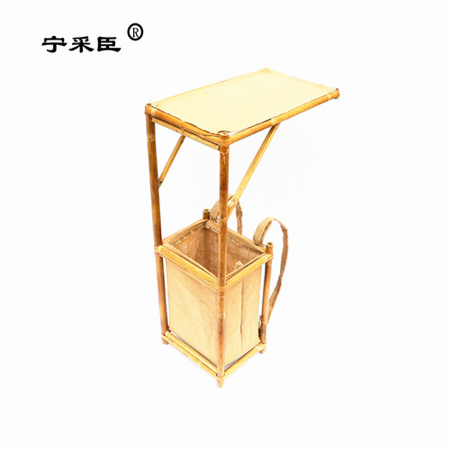 宁采臣背篓竹制书生书童背书箱行脚僧状元箱古装道具竹编徒步背包 - 图3
