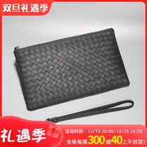 New mens hand grab bag Woven Small Handbag Genuine Leather Tide Envelope Bag Casual Youth Hand Grab Bag Fashion Mens Bag