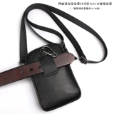 Сумка через плечо, кожаная мужская небольшая сумка, поясная сумка, универсальный ремень, из натуральной кожи