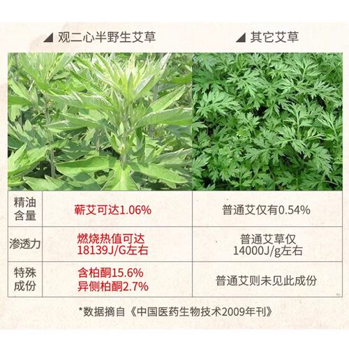 观二心1.8cm纯艾灸条手工石臼蕲春细艾条桑皮纸正品三年陈艾灸棒 - 图0