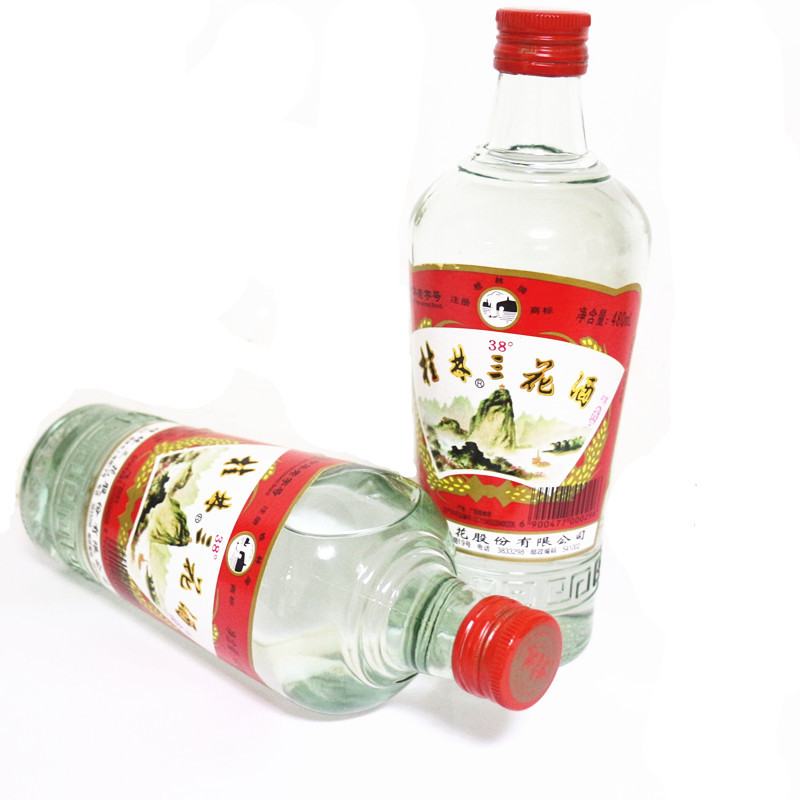 广西特产桂林三花酒52度480ml高三米香型白酒玻璃瓶装老桂林酒 - 图2