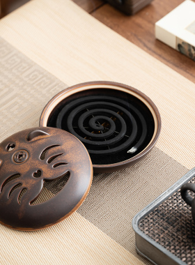 安全大号招财猫带盖檀香支撑架