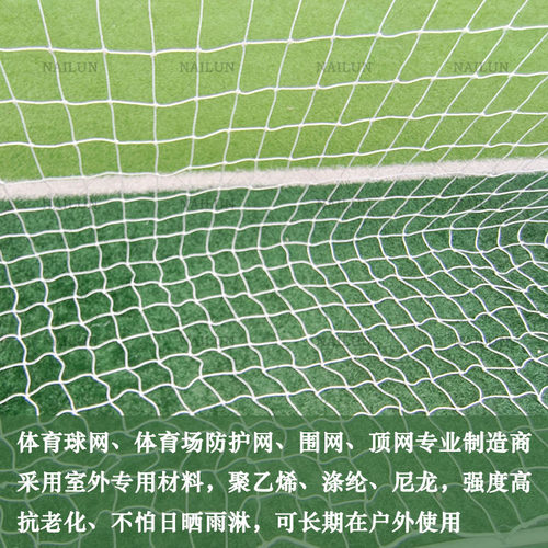 耐纶4毫米加粗足球网全新聚乙烯PE5人7人11人制标准足球球门网 - 图1