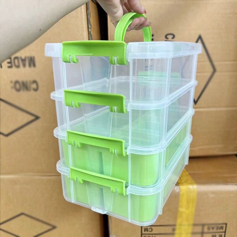 乐高收纳盒多层小颗粒积木分格拼装珠子磁力片透明玩具手提整理箱,淘宝优惠券,粉丝福利购,淘宝优惠卷