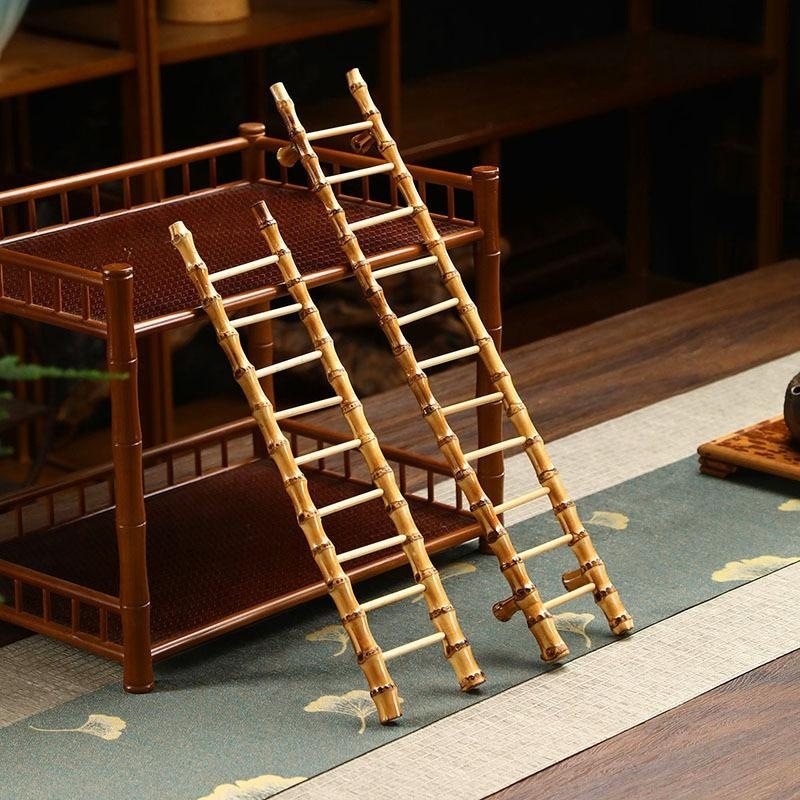 茶杯架小梯子杯架节节高梯子扶疏步步高升摆件竹制晾杯收纳架复古,淘宝优惠券,粉丝福利购,淘宝优惠卷