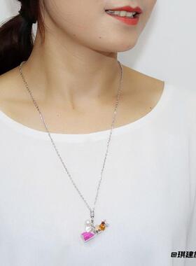 许愿瓶玻璃小瓶长款项链放胎毛