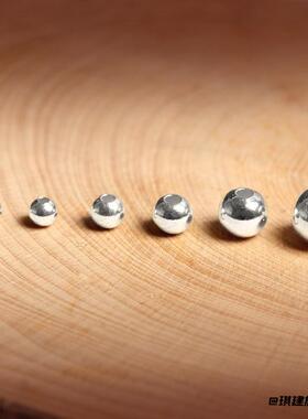 银珠散珠银圆珠手链串珠材料编银