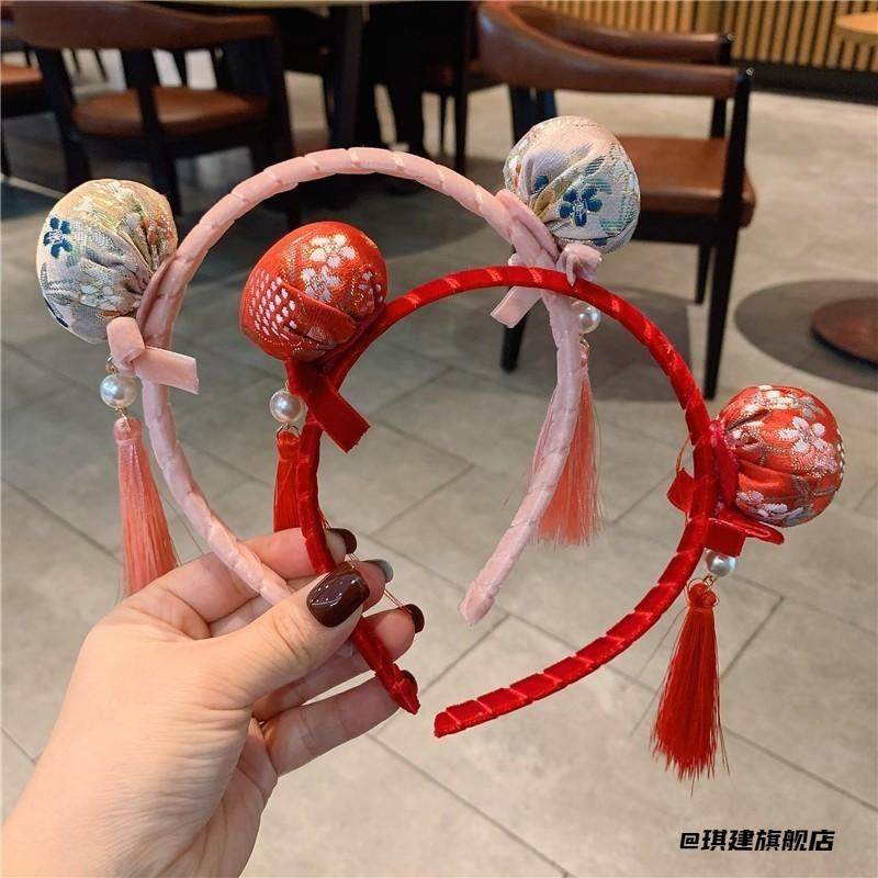 新年发箍格格女宝宝周岁礼飘带头箍新年红新年款配饰发箍中式发卡,淘宝优惠券,粉丝福利购,淘宝优惠卷