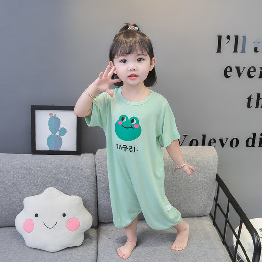 New Summer Thin Modal Baby One-piece Pajamas