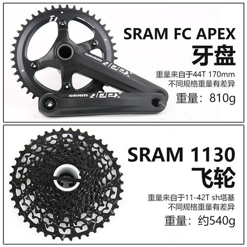 SRAM速联 APEX RIVAL FORCE系列11速公路自行车变速套件牙盘夹器-图0