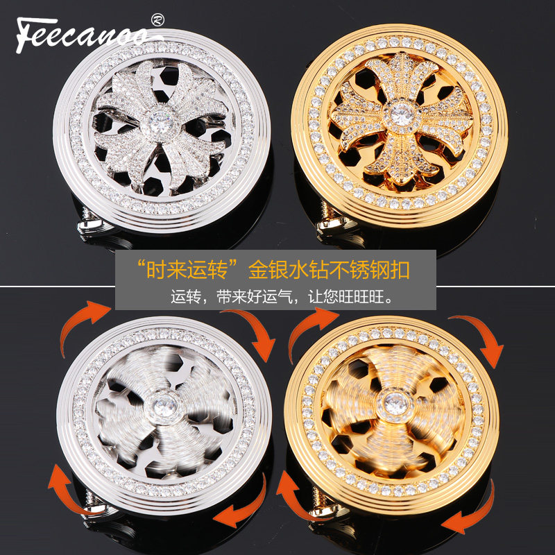 纯手工订制蟒蛇皮男士真皮镶钻皮带 菲卡奴腰带/皮带/腰链