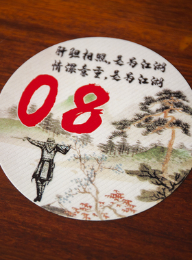 烧烤江湖防水桌号数字贴纸餐厅