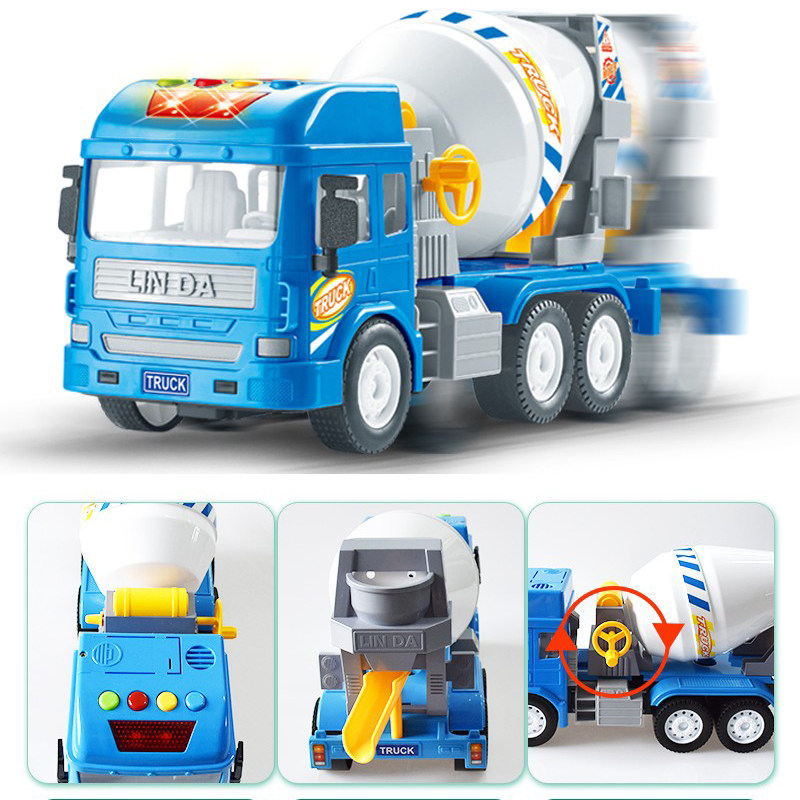 林达儿童玩具车水泥搅拌车男孩3岁4岁益智玩具电动工程车搅拌机,淘宝优惠券,粉丝福利购,淘宝优惠卷