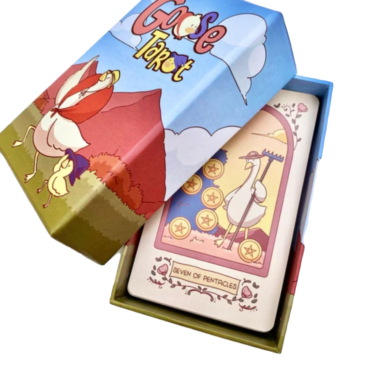 Goose Tarot 12*7cm大鹅塔牌 天地盖  可爱动物卡牌  维特系 78张 - 图3