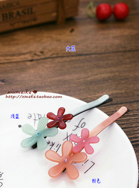 南韩风花朵一字夹花朵蝴蝶结