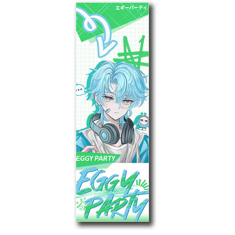 蛋仔派对蛋仔派对周边小蓝同人六件套钥匙扣吧唧镭射票礼物