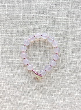 云海石10毫米 红竹石 四叶石女款手链