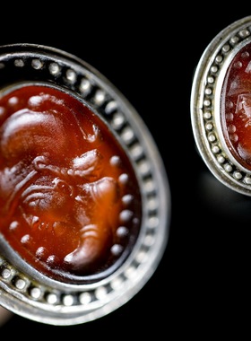 萨珊波斯 老西亚红玛瑙vintage首饰