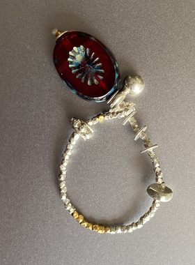 独立设计师风复古森系吊坠戒指