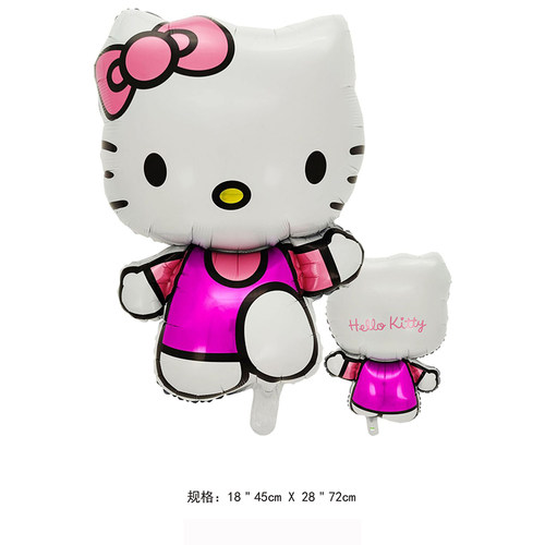 HelloKitty凯蒂猫铝膜气球KT猫女孩宝宝儿童生日派对布置装饰 - 图3
