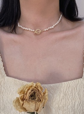 名媛风脖颈链天然珍珠安娜s同款