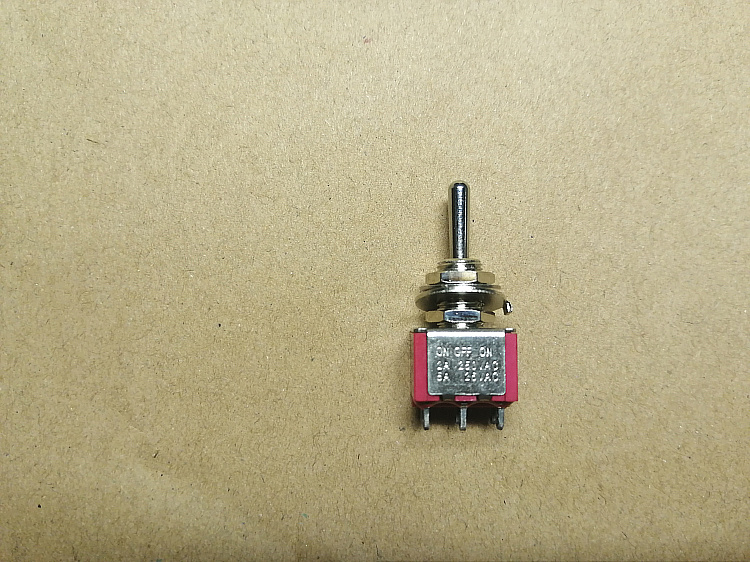 全新泰玮 taiway钮子开关 6脚3档 2A 250V 2A开孔直径6mm-图0