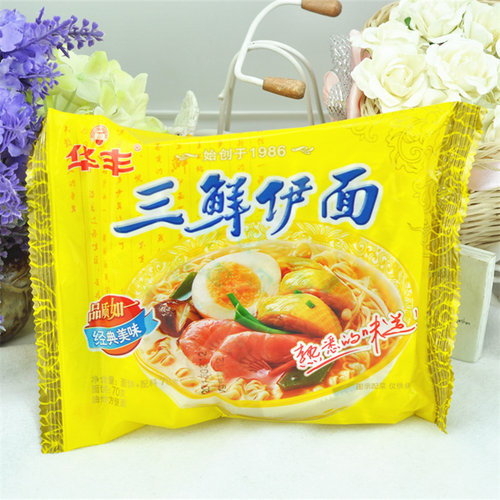 包邮华丰三鲜伊面86g*24包整箱方便面泡面速食面干脆干吃面即食面 - 图3