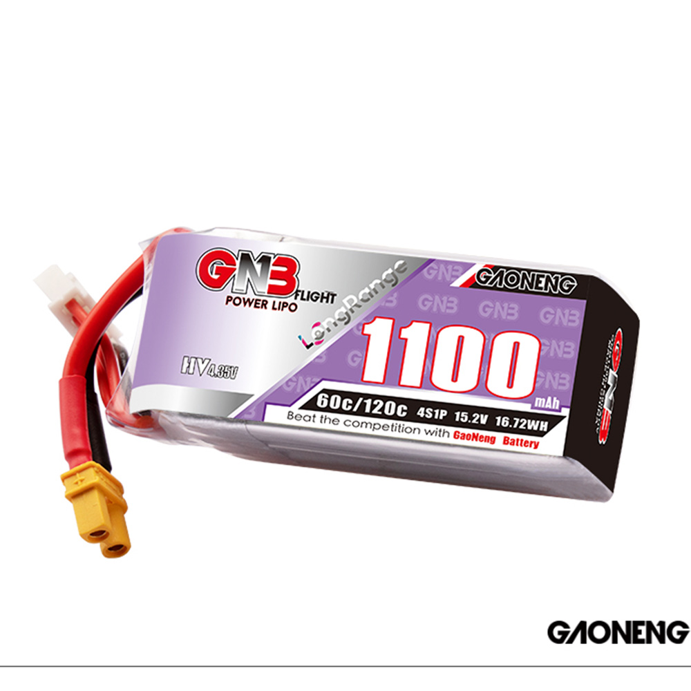 高能 GNB 1100MAH 4S 15.2V 60C HV Long Range 穿越机 锂电池 - 图1