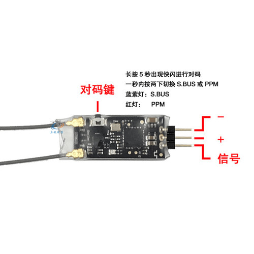 乐迪R12DSM R12DSE双天线迷你接收机12通道2.4G AT9 AT9S AT10II - 图1