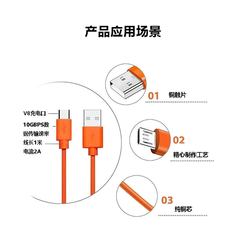 适用JBL蓝牙耳机音箱金砖GO音响数据线pulse脉动冲击波充电器线-图2