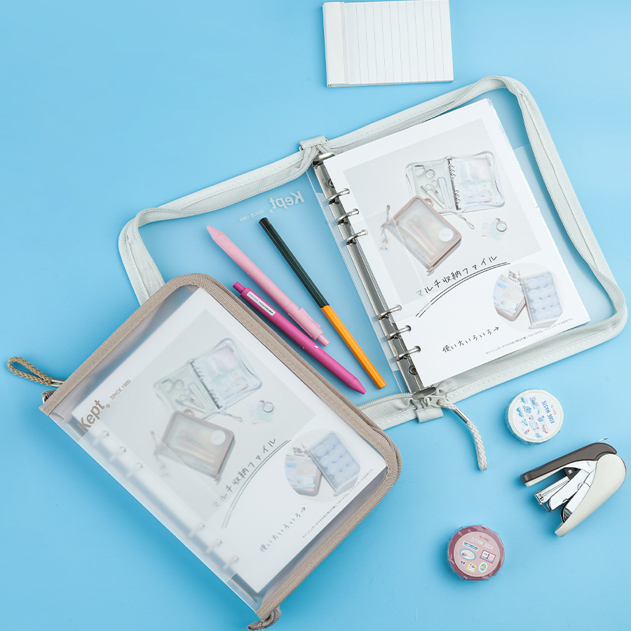 日本Raymay藤井Kept多功能收纳包A6手帐活页夹照片资料收纳A5 可 - 图1