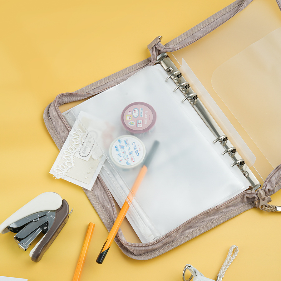 日本Raymay藤井Kept多功能收纳包A6手帐活页夹照片资料收纳A5 可 - 图0