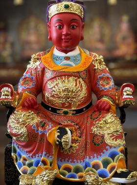 广泽尊王神像 香樟木雕郭圣王公像 泉州凤山寺保安尊王像居家供奉
