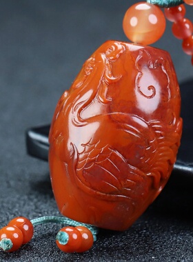墨雨轩男女款南红玛瑙原石雕刻